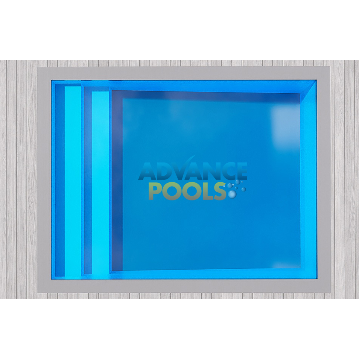 ATLANTIC 4 fibreglass lifestyle pool 4×3×1.0–1.4 m – Winelands Pools