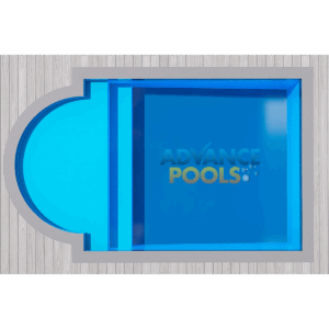 ATLANTIC 4 BAY fibreglass lifestyle pool 5×3×1.0–1.4 m – Winelands Pools