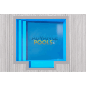 ATLANTIC 4 PATIO RIGHT fibreglass lifestyle pool 4×3.5×1.0–1.4 m – Winelands Pools
