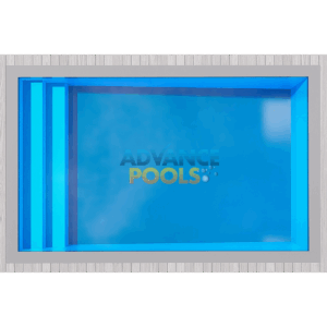 Atlantic 5 fibreglass pool – 5m x 3m – 1.0m to 1.5m deep