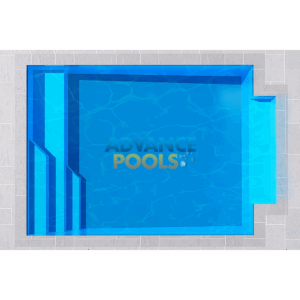 PACIFIC 4 PATIO fibreglass lifestyle pool 4.5×3×1.0–1.4 m – Winelands Pools